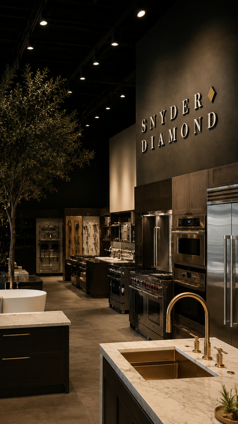 Snyder Diamond premium kitchen and appliance showroom